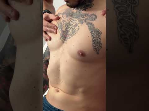 Intense Chest Massage #asmrmassage #stressrelief #malebody #backmassage #male #model