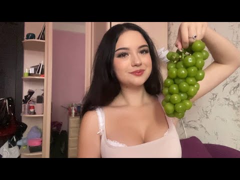 ASMR  итинг винограда Мускат 🍇 eating Muscat grapes 💚
