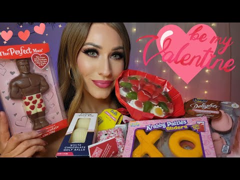 ASMR 💝🍫 Valentine's Day Candy!! *Mukbang* (eating sounds, tapping, mouth sounds)