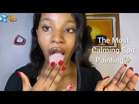 ASMR Spit Painting with Loads of Personal Attention| Spit Visuals with Gargling| Mouth Sounds