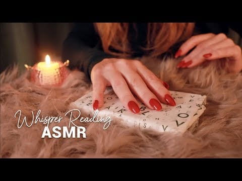 ASMR 🕯️ Whisper Reading by Candlelight 🕯️ Paper Crinkles, Book Tapping, Combing