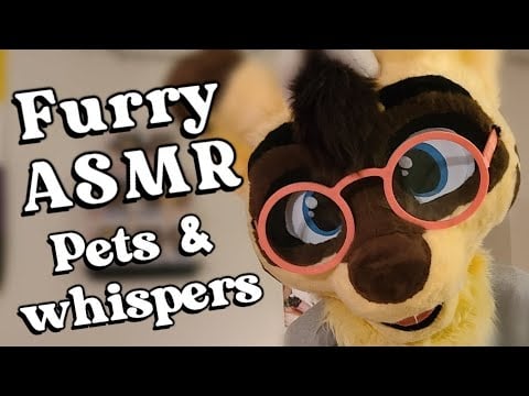 Furry ASMR | Petting and whispering to you~ (Unintelligible whispers, mic brushing, paw movements)