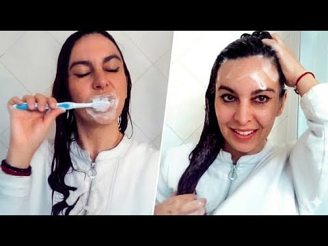 ASMR Hair Wash & Brushing Teeth in a Leather Jacket - Wetlook PREVIEW 