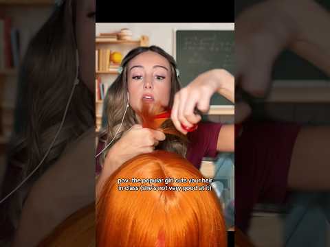 the popular cuts your hair in class part 2 - asmr haircut roleplay #asmr #asmrroleplay #hairasmr