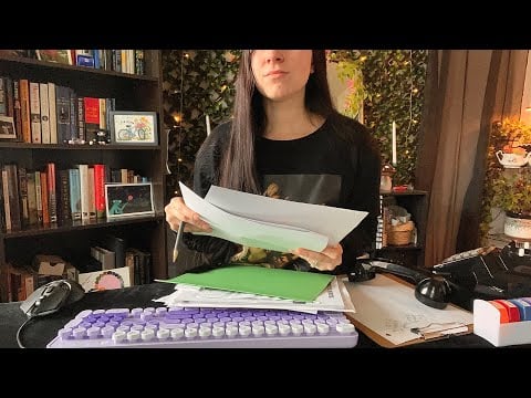 ASMR | Insurance Claim Agent (paper shuffling, writing, typing, mouse clicks, soft spoken)
