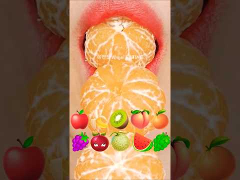 @AngelEATING777 asmr FRUITS EMOJI FOOD 과일 이모지 먹방 eating sounds(SPED UP)