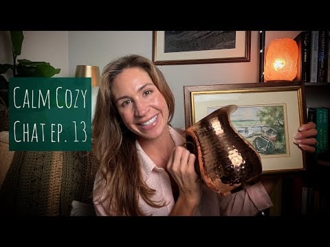 ASMR | Calm Cozy Chat ep. 13 [whispered rambles about party hosting, thrifting, books, & q&a ☺️☕️💫]