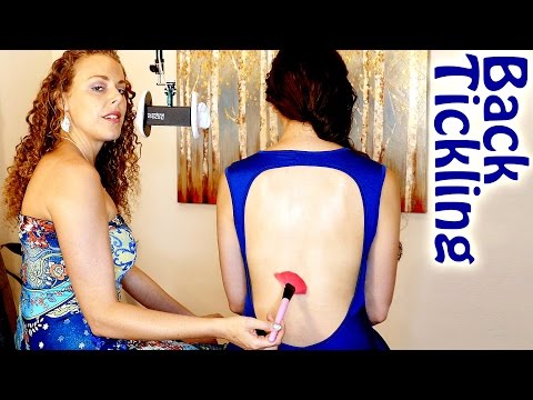 ♥ ASMR Back Tickle Massage, Brushing & Whispering ♥ 3Dio Ear to Ear Binaural