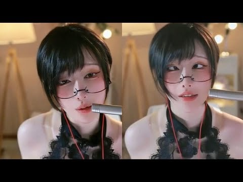 ASMR relax shop I  颜面崩坏 黑色旗袍 半框眼镜 口腔音 弹舌 ⭕️⭕️