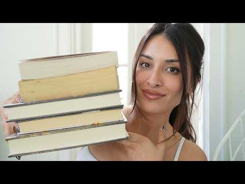 ASMR library book haul  (page turning + reading)