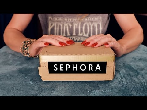 ASMR Unboxing a Sephora UK Delivery 📦 Cardboard and packaging sounds, Softly spoken voice for sleep