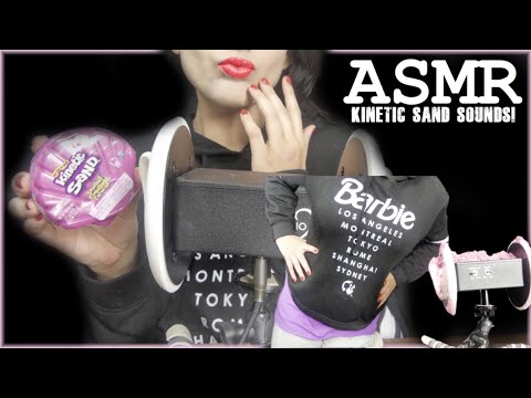 ASMR  Kinetic Sand ♡3DIO EAR TO EAR  SOUNDS BINAURAL {WHISPERING}🏜️