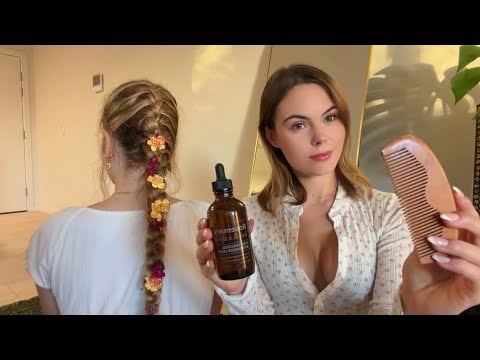 ASMR Hair Oiling & Gentle Massage 💆🏼‍♀️🌸