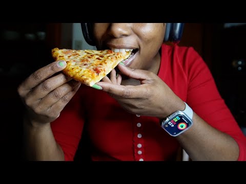 ASMR EATING SOUNDS | SMACKING AND CHEWING | PAPA JOHNS PIZZA