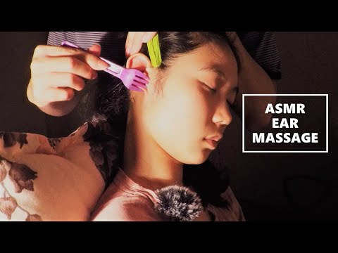 ASMR Ear Massage with Tools on Real Person | Relaxing Ear Cleaning