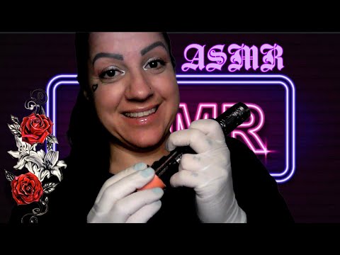 ASMR-FAZENDO TATUAGEM EM VOCÊ #asmr #arrepios #relax #sonsdeboca