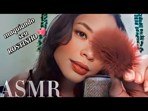 ASMR: MAQUIANDO SEU ROSTINHO SUAVEMENTE PRA IR PARA UMA FESTA 😴💆