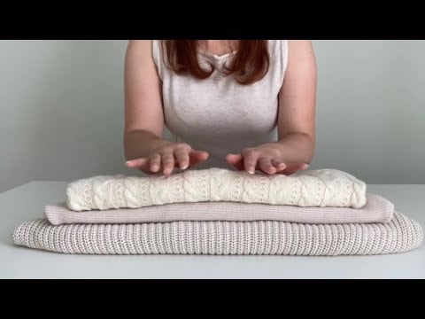 Cozy Sweater Folding ASMR | Soft Neutral Tones for Relaxation