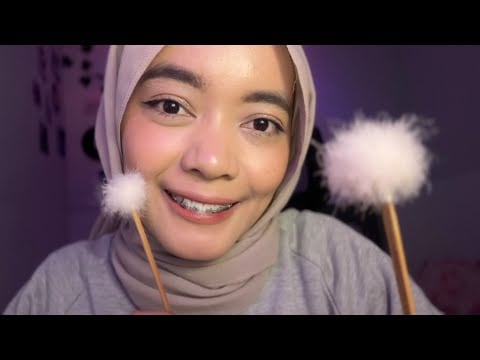 ASMR Handmovement, Mini Brush, Mouth Sound 🪷— Visual Trigger for Relaxing🌬️