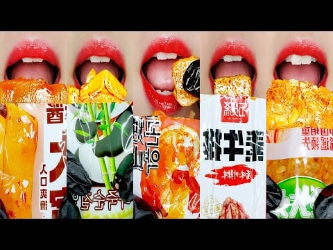 [ASMR MUKBANG] SPICY CHINESE MALA SNACK Latio, 중국 간식 이모지 먹방 EMOJI FOOD EATING SOUNDS