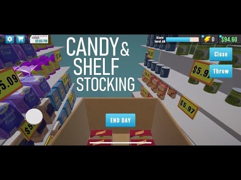 ASMR Eating Gummy Candy & Stocking My Supermarket (VOICEOVER & GAME PLAY) 🛒🍬
