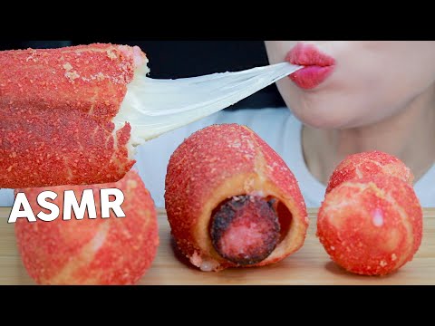 ASMR Hot Cheetos Cheesy CornDog, Kielbasa HotDog, CheeseBalls | 치토스 치즈핫도그, 킬바사핫도그, 치즈볼 | MINEE EATS