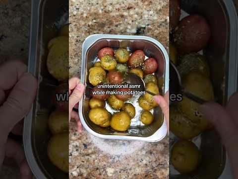 unintentional asmr while making potatoes