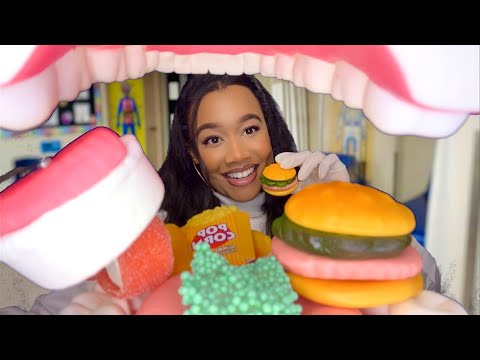 ASMR Dentist Cleans Your Teeth & Eats The Candy (That Looks Like Food) Out Of It 🦷 Dentist Role-play