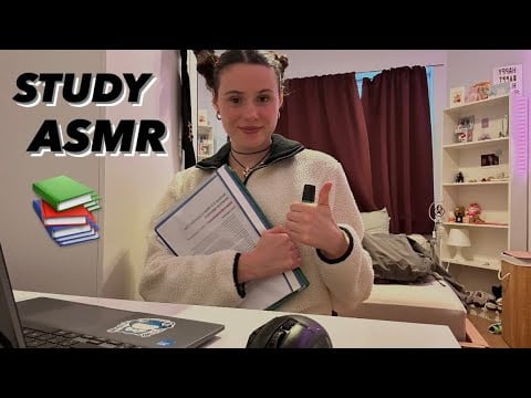 ASMR come STUDY with me for my EXAM 📚💻🖊️😴 