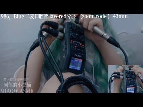 980,Mouth Sounds Member 958~986 会员预览 双耳layered 【MIAOW ASMR 阿郁的小黑猫】 12min