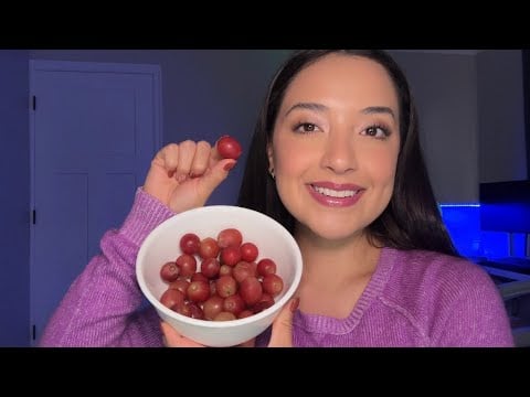 ASMR | CRUNCHY grapes 🍇 and pistachios