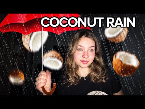 ASMR | Coconut Rain Trigger ☔️ (visuals and mouth sounds)