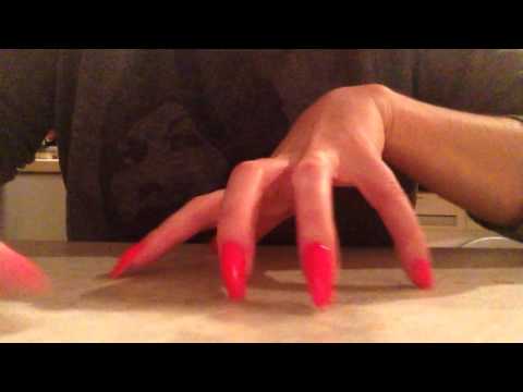 ASMR: Super fast and aggressive tapping & scratching [long natural nails]