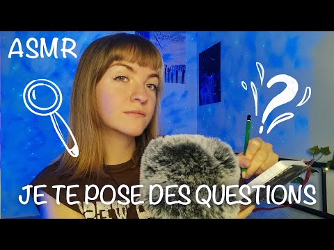 ASMR | Je te pose des questions personnelles - Interview  ⌨️❔(clavier, écriture, chuchotements...)🌛