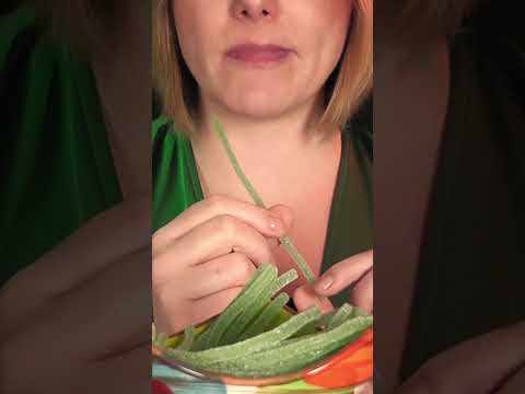 👆🏼👆🏼👆🏼 Long version 👉🏼 Soft Candy Eating Sounds! Relaxing ASMR /w chewing & breathing Haribo #shorts