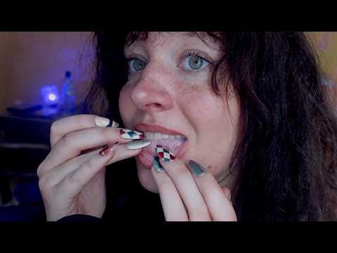 fast and aggressive teeth tapping with lots of mouth sounds ASMR