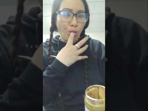 EATING PEANUT BUTTER WITH FINGER #shortsfeed #everyone #mukbang