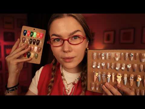 ASMR Nail Salon Roleplay | Choosing Nail Designs + Relaxing Manicure (Soft Spoken, Natural Pace)