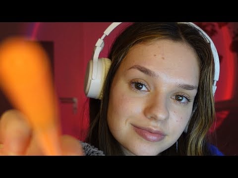 ASMR tracing your face | trigger words, face brushing
