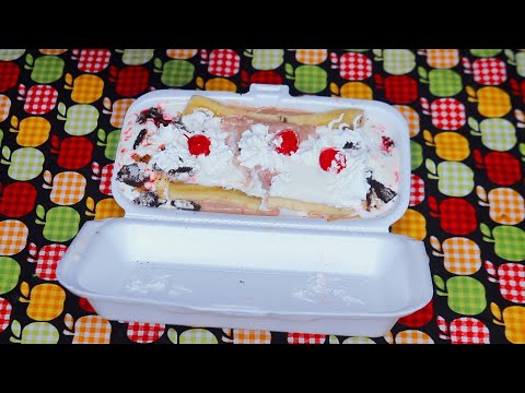 BANANA SPLIT ASMR EATING SOUNDS
