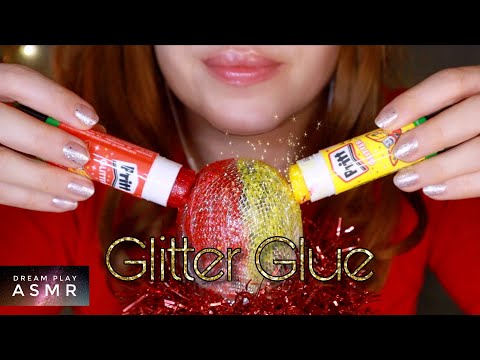 ★ASMR no talking★ GLITTER GLUE on mic | Dream Play ASMR