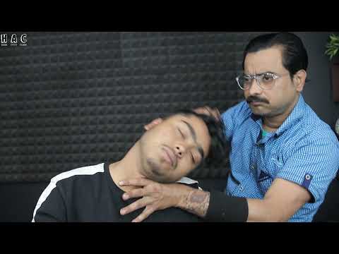 Head And Body Relaxation By Biswajit Barber With Neck And Ear Crack | ASMR Massage Binaural Audio