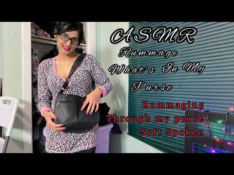 What's In My Purse 2022  - Rummaging through my purse (Whisper) ASMR