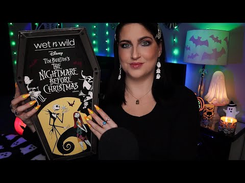 ASMR Trying New Makeup: The Nightmare Before Christmas Collection 💚