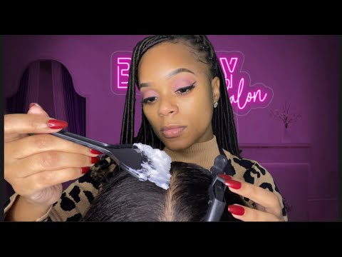 ASMR | 💤 Sleepy Hair/Beauty Salon Roleplay | Manuka Honey Hair Treatment| Relaxed Afro Hair Clipping