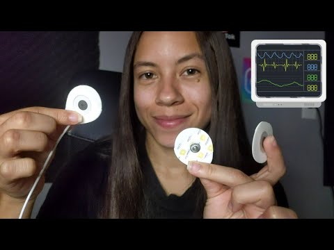 ASMR ROLEPLAY ELETROCARDIOGRAMA - Exame com eletrodos reais ❤️📄