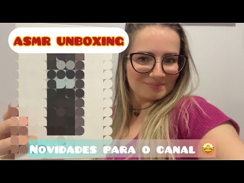 ASMR Caseiro Unboxing (sons de embalagem + teste do produto que comprei...) #asmr #unboxing