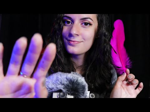 ASMR TOCANDO TU CARA con Varios Objetos | 60 fps | (Manos, Brocha, Plumas, Esponjas, PonPon)