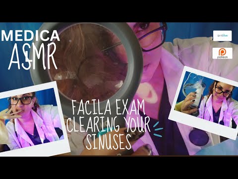 [ASMR ] FACE  examination your tender Doctor will  do all the tests  and help with your breathing to