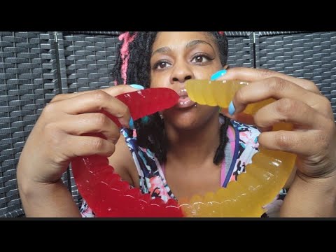 Worlds Largest Gummy Worm Review w/ Talking